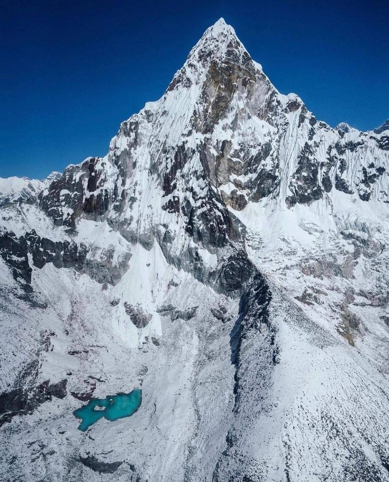 Ama Dablam above Imja Khosi Valley in the Khumbu Region of the Nepal Himalaya