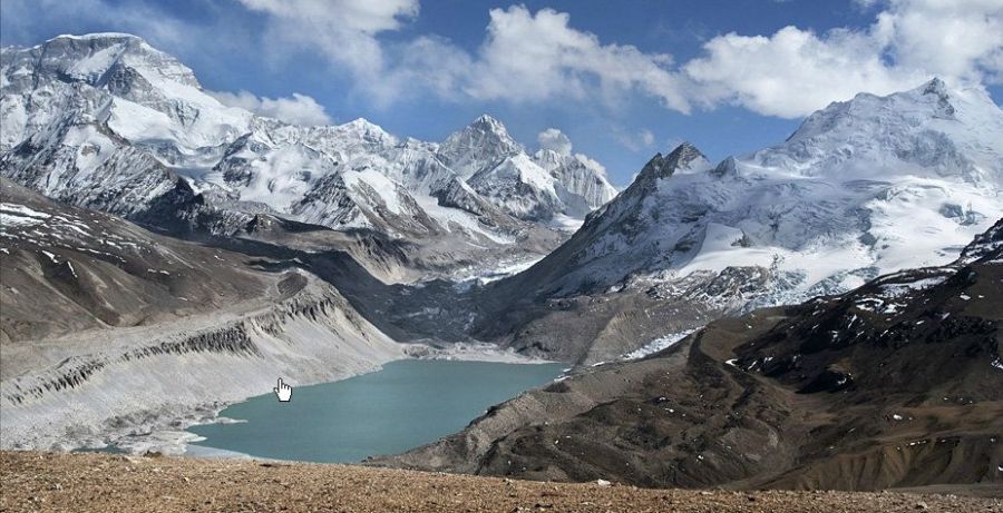 Cho Oyu at the head of Gokyo Valley