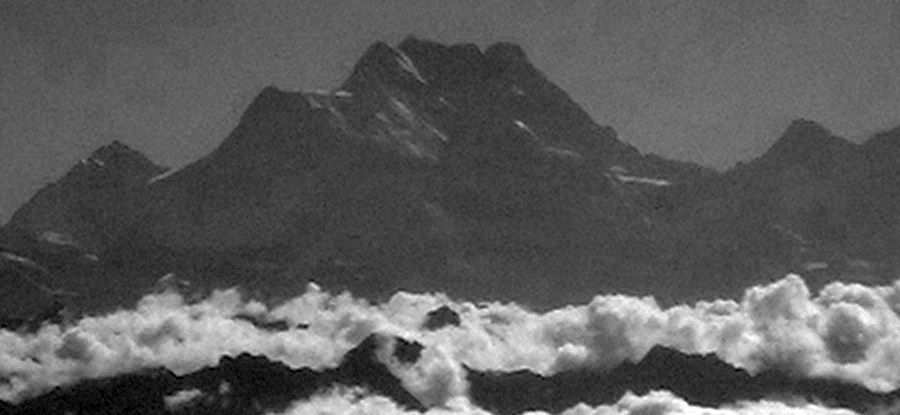 Aerial view of Kangchenjunga Himal