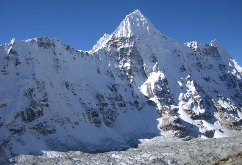Chang Himal / Wedge Peak from above Pang Pema in the Kangchenjunga Region of the Nepal Himalaya