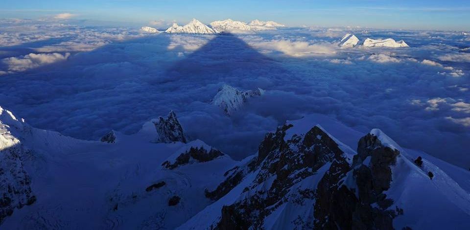 Summit view from Mount Manaslu