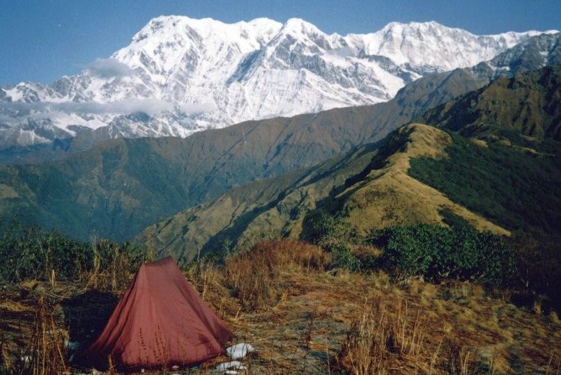 Annapurna South and Annapurna I from Korchon