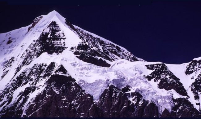 Chulu East Peak in the Annapurna Region of the Nepa Himalaya