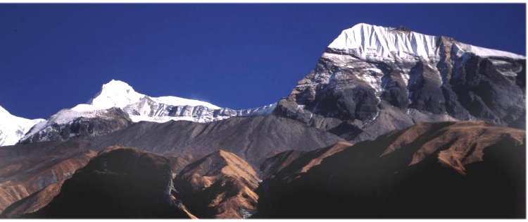 Chulu West Peak in the Annapurna Region of the Nepal Himalaya