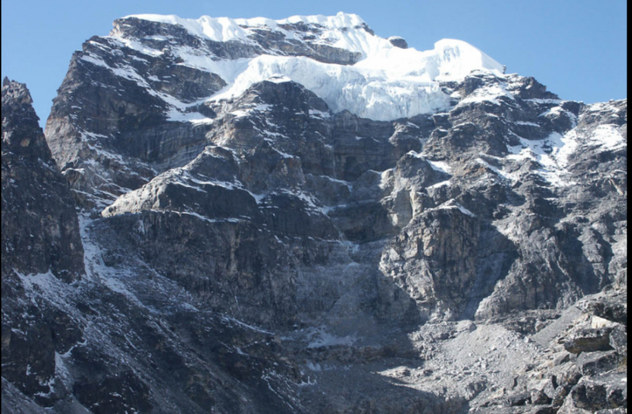 Lobuje West Peak in the Khumbu Region of the Nepal Himalaya
