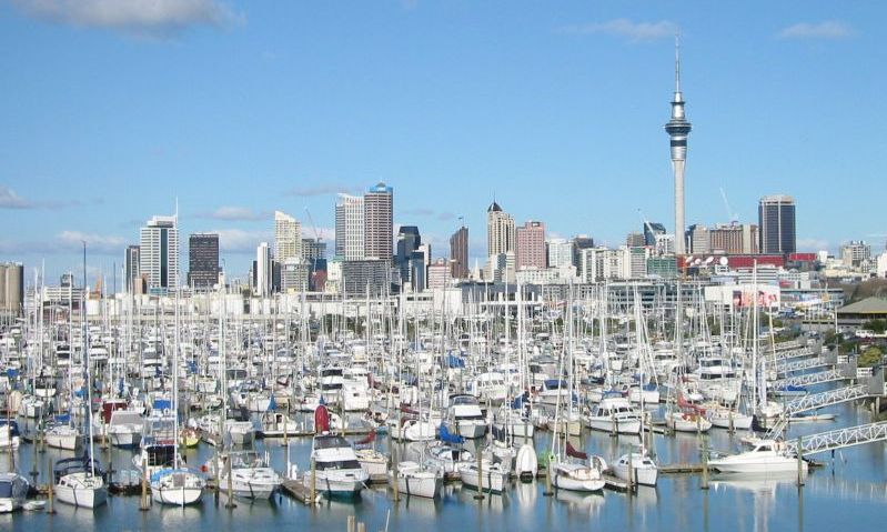 Marina at Auckland on North Island of New Zealand