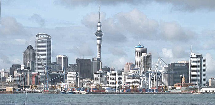 Waterfront at Auckland on North Island of New Zealand