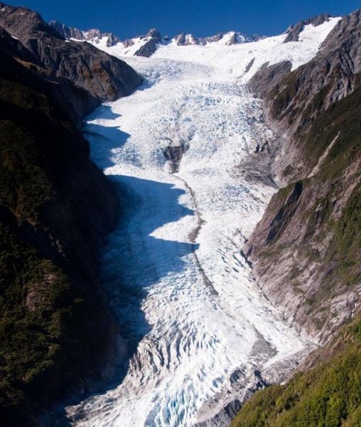 Franz-Joseph Glacier and the "Divide" on the South Island of New Zealand