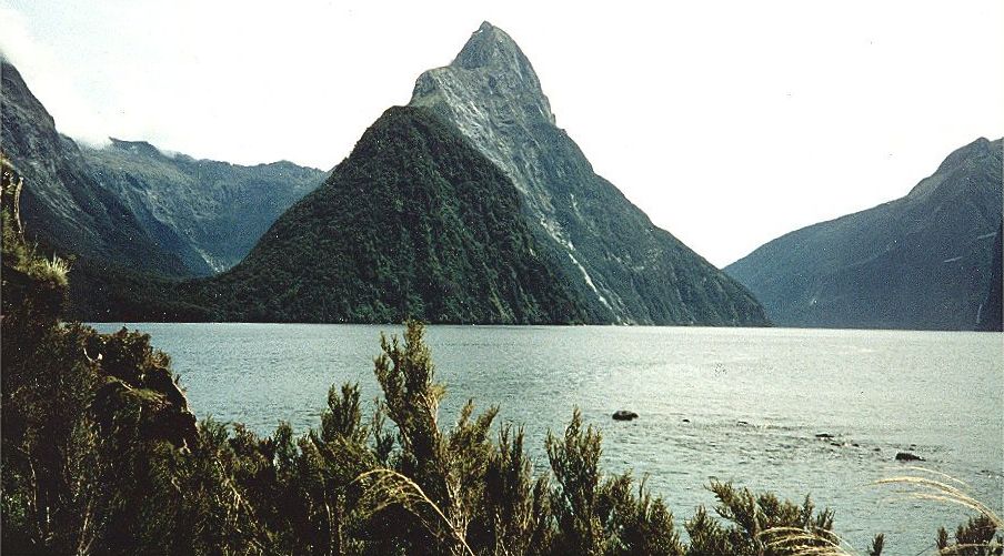 Mitre Peak in Milford Sound in Fjordland of the South Island