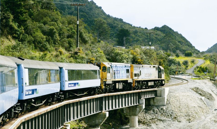 Train on the railway network of New Zealand
