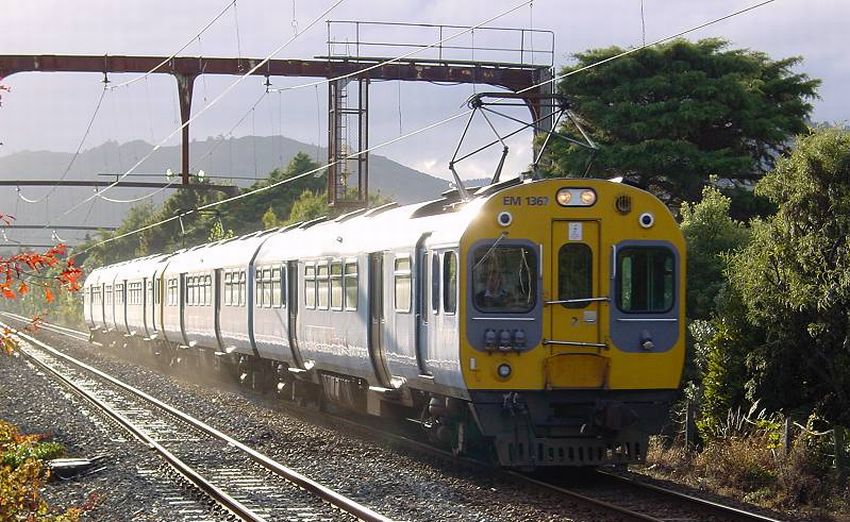 Train on the railway network of New Zealand