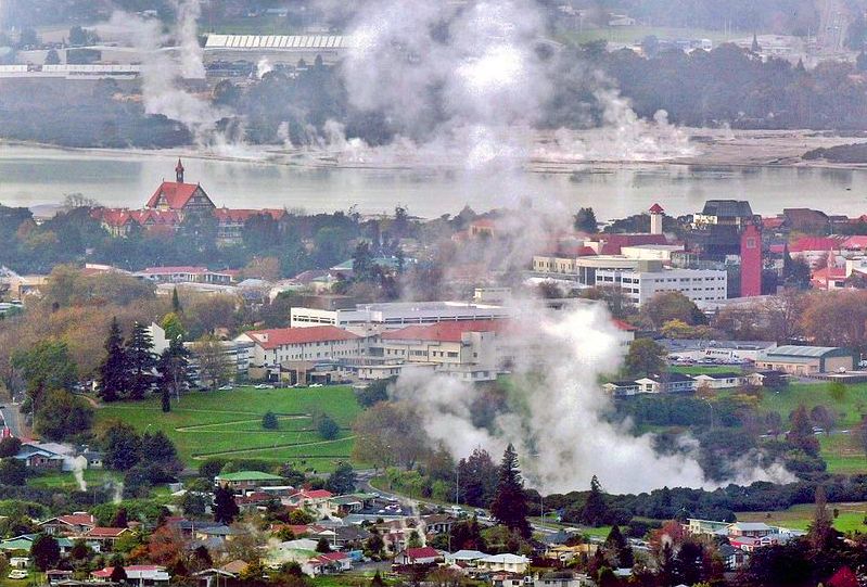 Rotorua City in North Island of New Zealand
