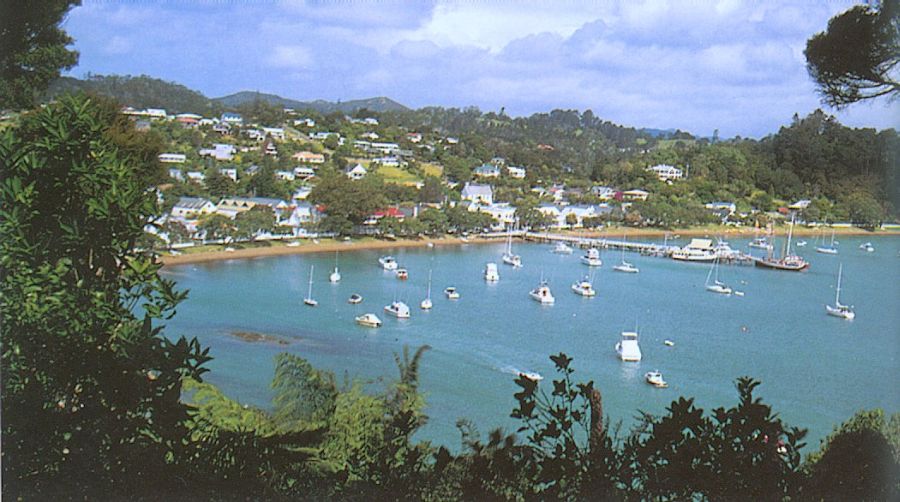 Russel in the Bay of Islands off the North Island of New Zealand
