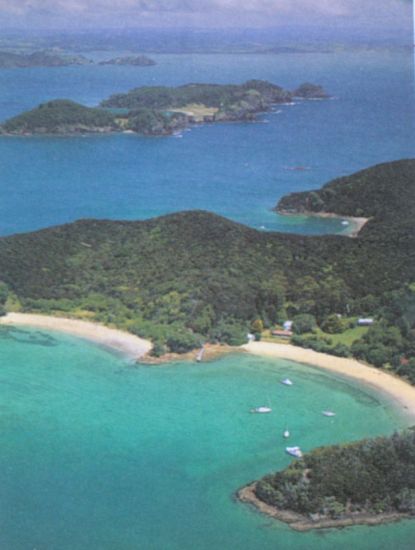 Bay of Islands off the North Island of New Zealand