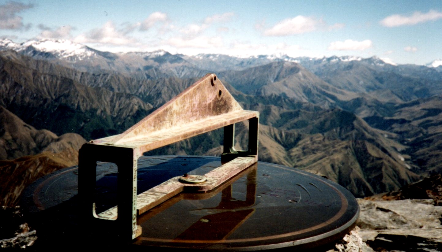 Southern Alps from Ben Lomond above Queenstown in South Island of New Zealand