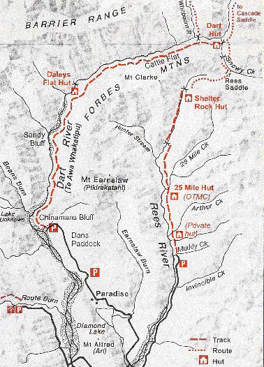 Dart-Rees Trail - Route Map