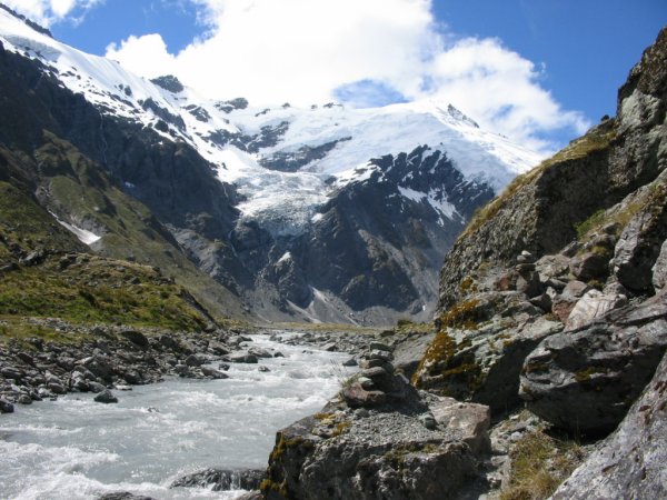Dart River in the Southern Alps of the South Island of New Zealand