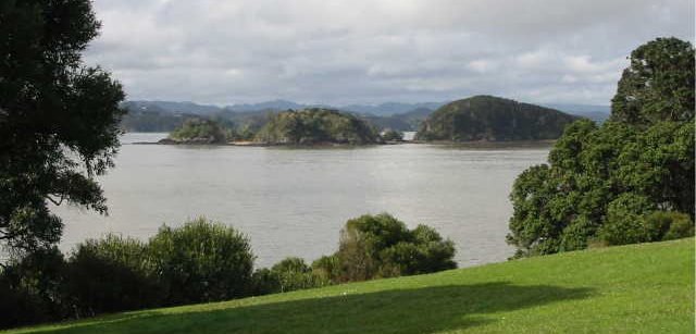 Bay of Islands from Waitangi in the North Island of New Zealand