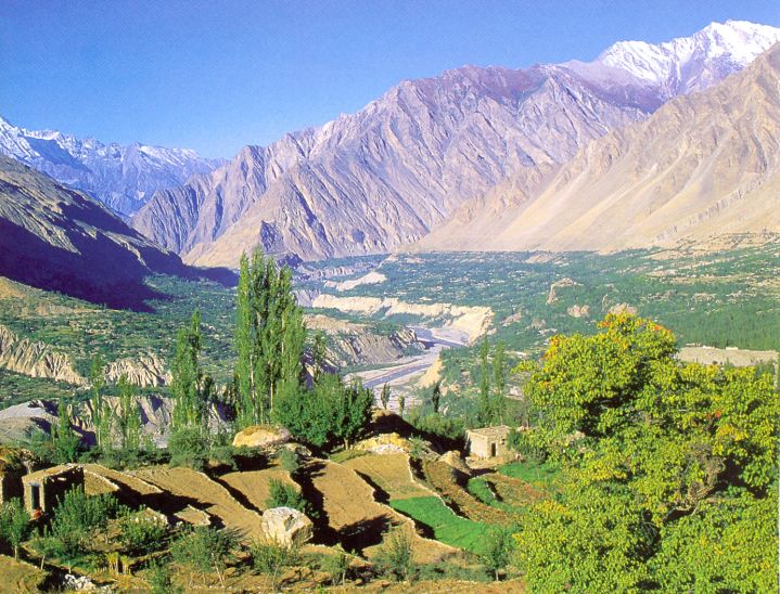 Hunza Valley in the Karakorum Mountains of Pakistan