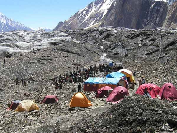 The Seven Thousanders - Base Camp for Spantik / Golden Peak ( 7027m ) in the Karakorum Mountains of Pakistan