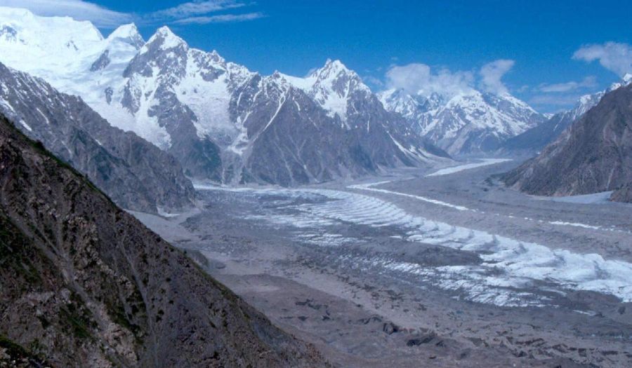 Peaks and Glacier in the Pakistan Karakorum
