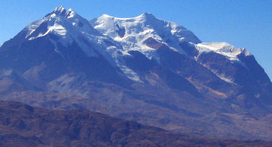 Illimani in the Cordillera Real of Bolivia