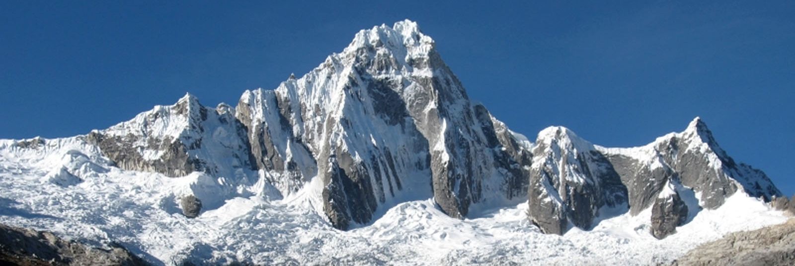 Taulliraju 6035 metres in the Cordillera Blanca of the Peru Andes