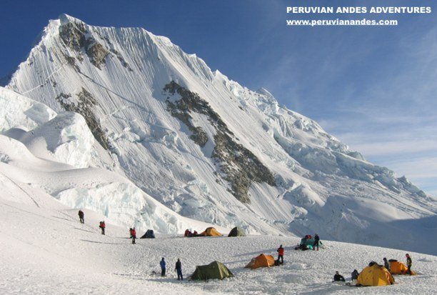 Climbing Quitaju, 6035 metres in the Cordillera Blanca