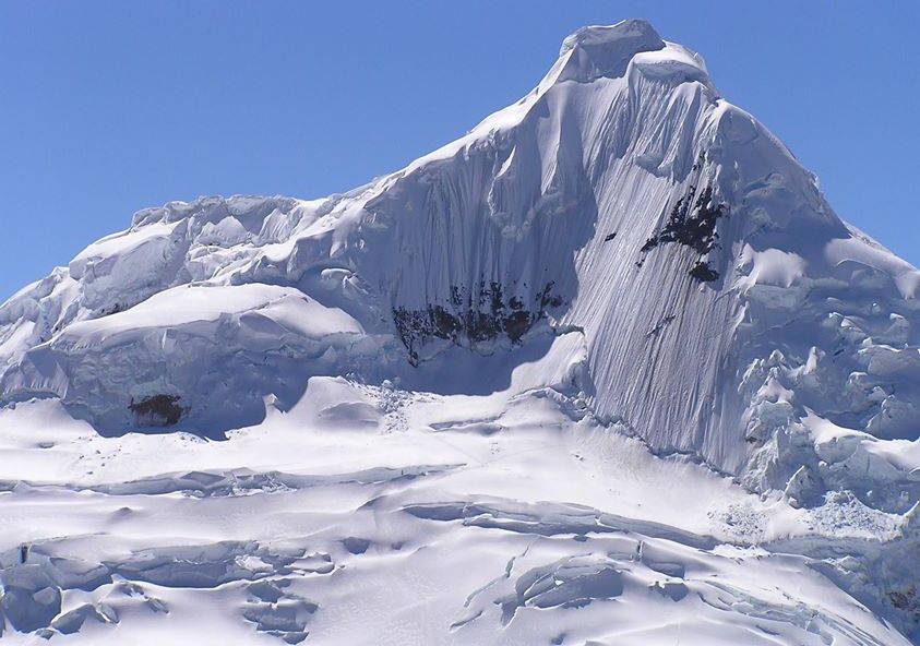Tocllaraju, 6035 metres in the Cordillera Blanca of the Peru Andes