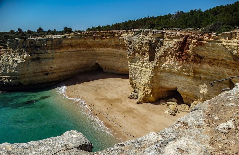 Praia das Fontainhas on The Algarve in Southern Portugal