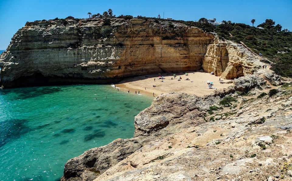 Praia do Carvalho on The Algarve in Southern Portugal