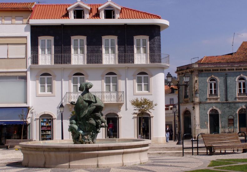 Square in Alcobaca in Portugal