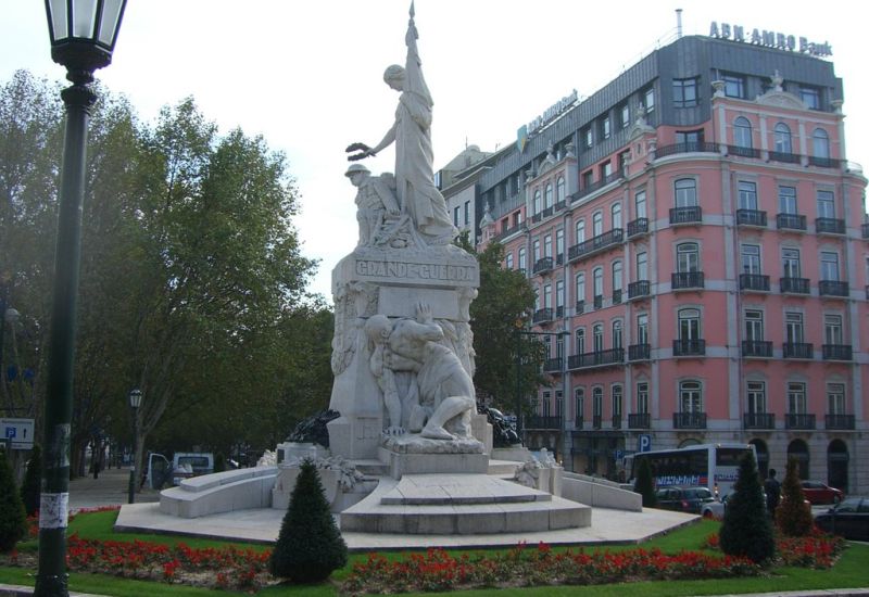 War Monument on Avenida da Liberdade in Lisbon - capital city of Portugal