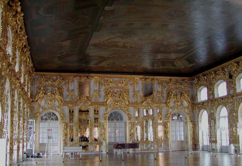Ballroom in Catherine Palace in St Petersburg