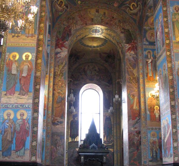 Interior of the Church of Saviour on Blood in St Petersburg