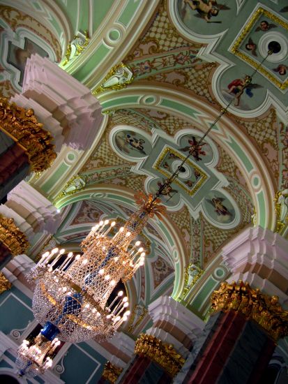 Interior of the Peter and Paul Cathedral in St Petersburg
