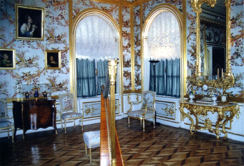 French-style Decor in Peterhof Palace in St Petersburg