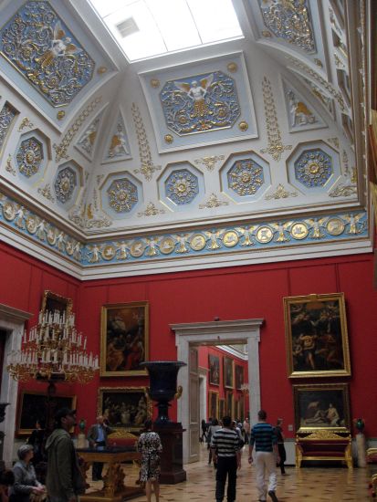 Interior of the Hermitage Museum in Palace Square in St Petersburg