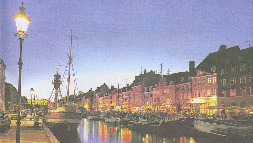 Boats in the Harbour in Copenhagen - capital city of Denmark