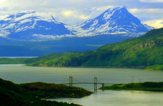 Fjord at Narvik in Arctic Norway