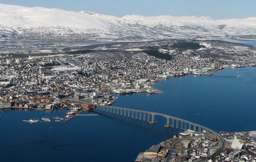 City of Tromso in Arctic Norway