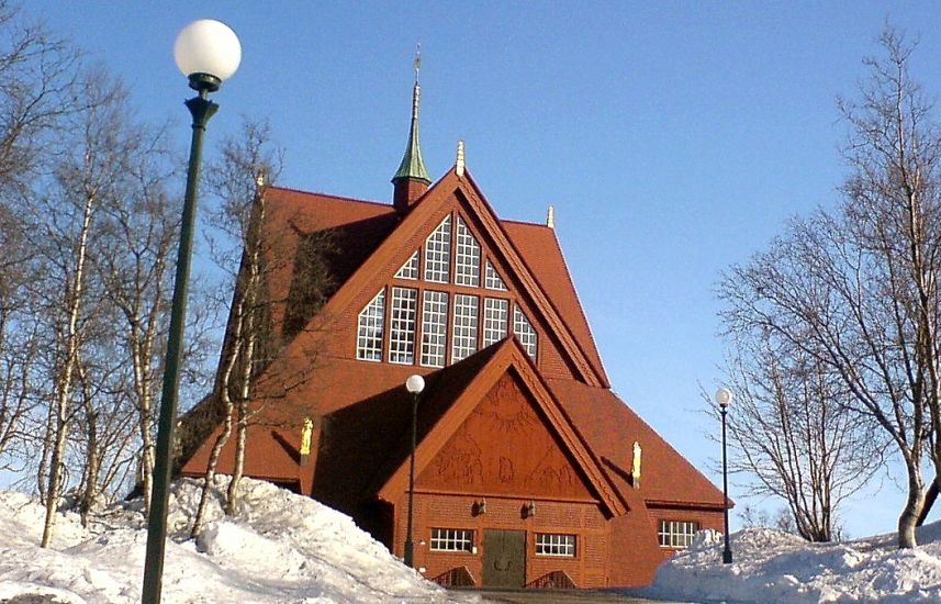 Church in Kiruna in Arctic Sweden