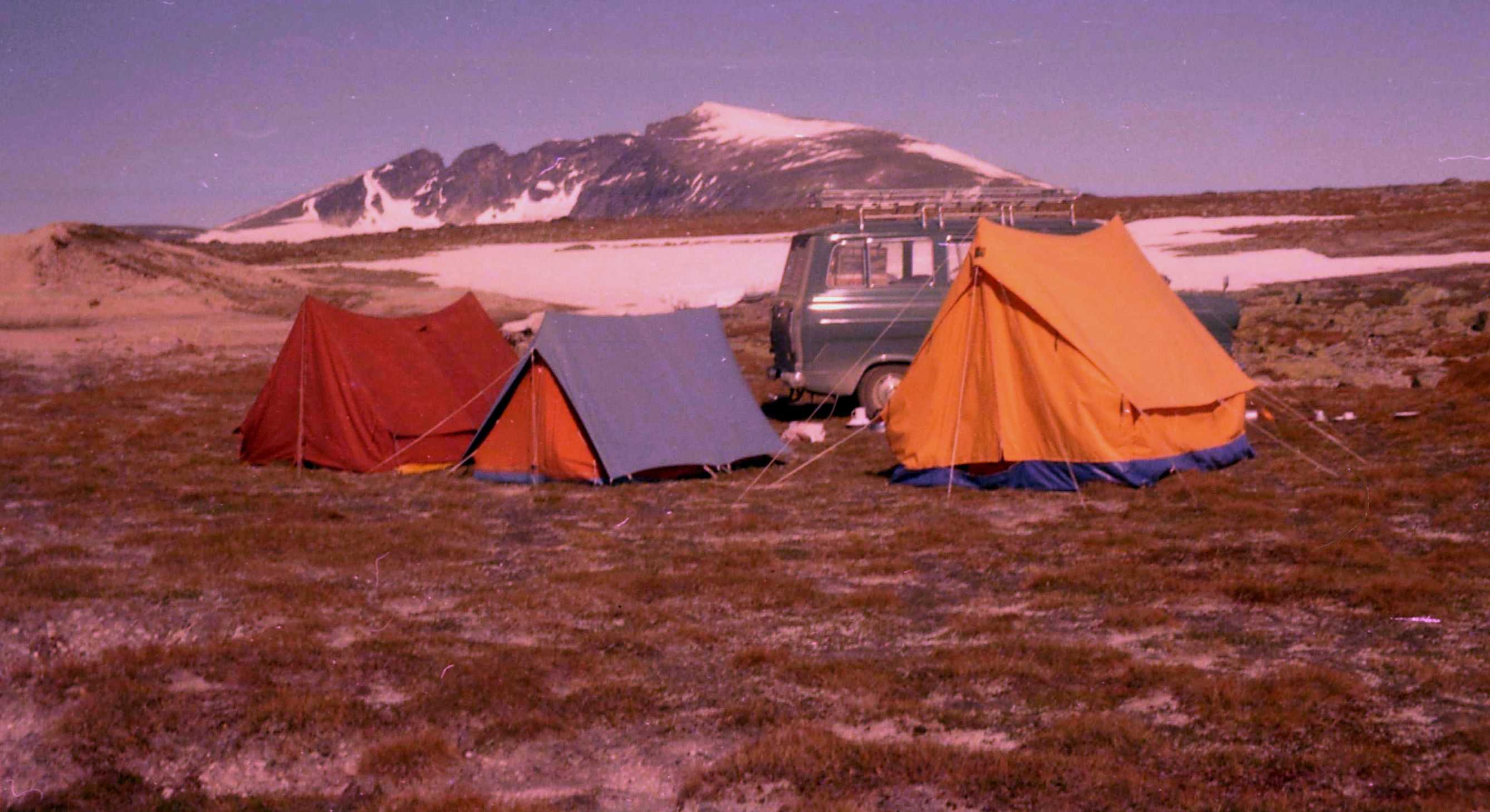 Campsite beneath Snohetta - highest summit in Norway outside of the Jotunheimen Range