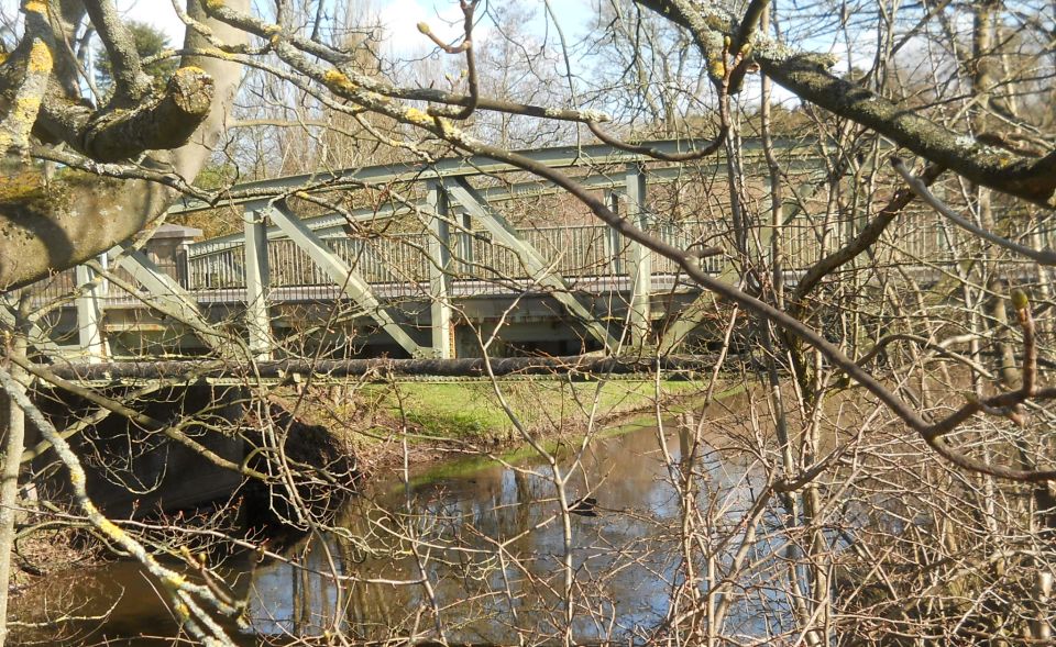 Bridge over the Almond River at Mid Calder at entrance to Almondell Country Park