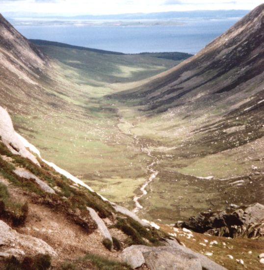 View of Valley and Sea from the Arran Ridge