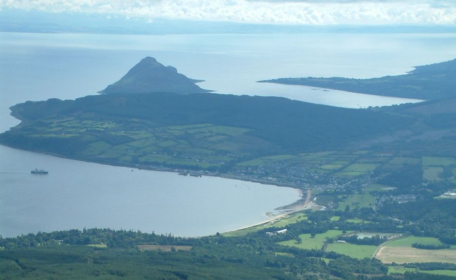 Brodick Bay from Goatfell on the Island of Arran
