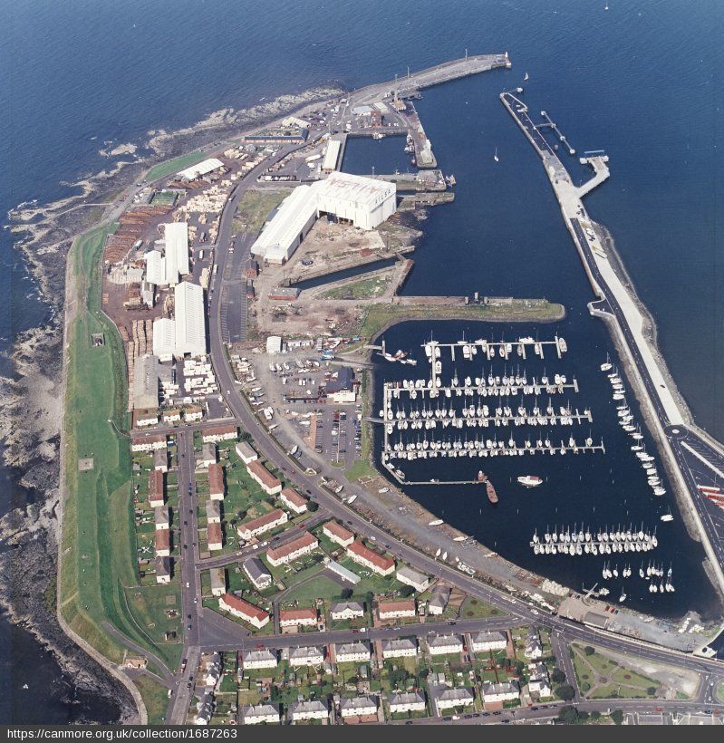 Aerial view of Troon Harbour