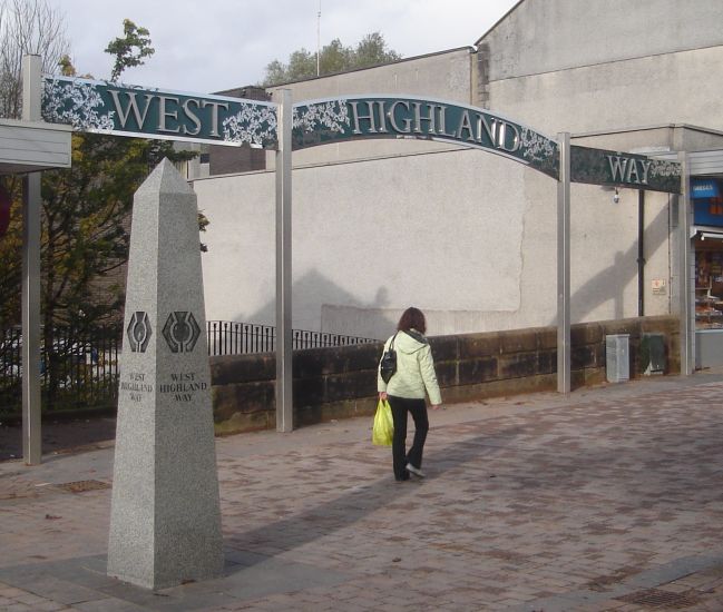Archway at the Starting Point of the West Highland Way in Milngavie Town Centre