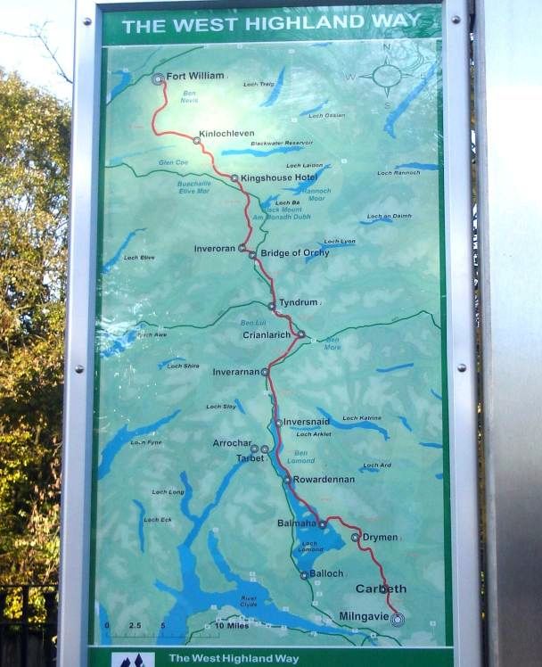 The West Highland Way _ route map