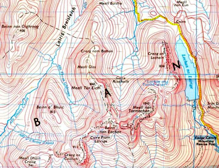 Map of Meall nan Tarmachan